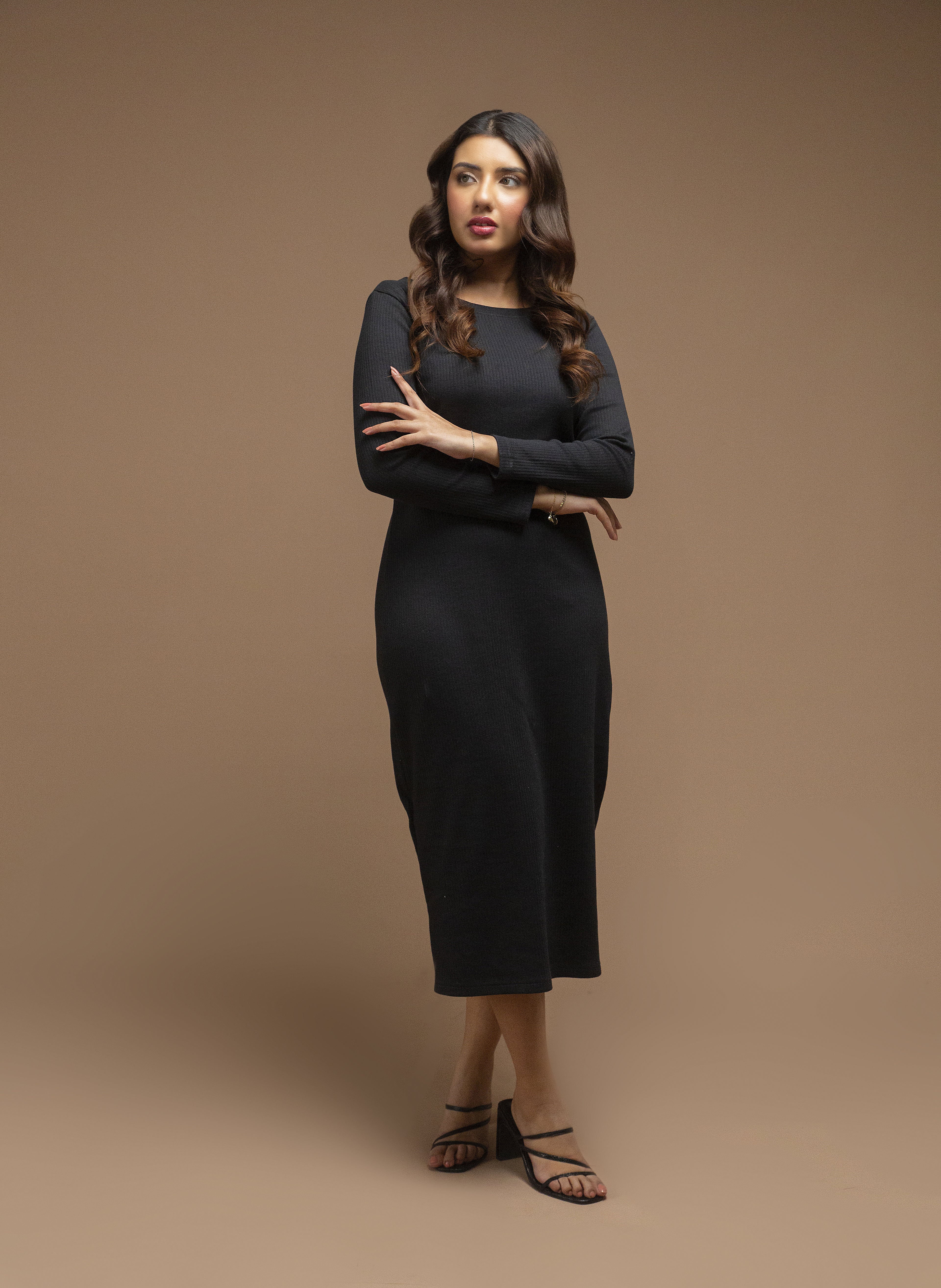 Basic Rib Bodycon - Black